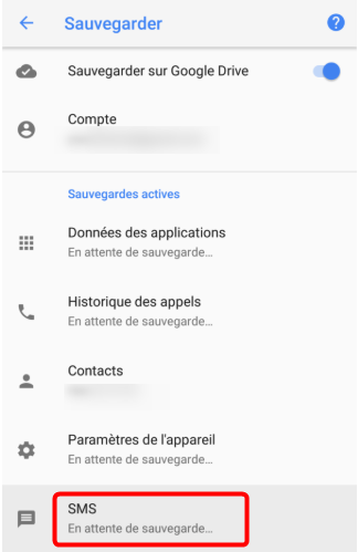 Transférer les SMS Samsung vers Samsung via Google Dive