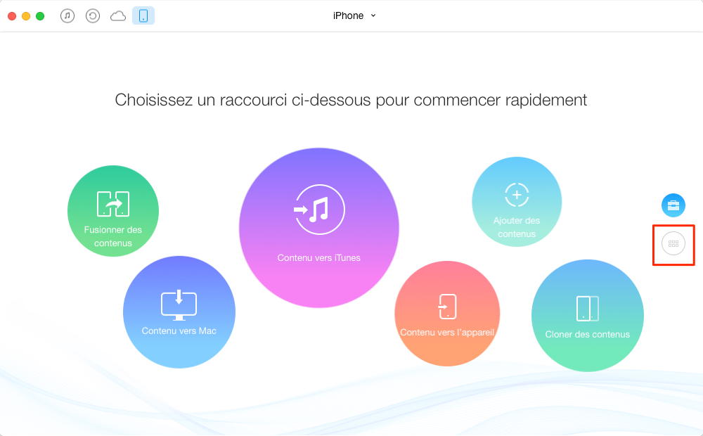Comment transférer les vidéos iPhone vers iPhone 7 – étape 1