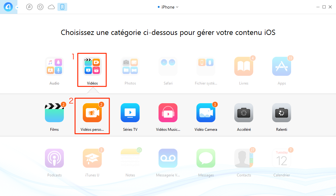 Comment transférer les vidéos iPhone SE vers PC – étape 1