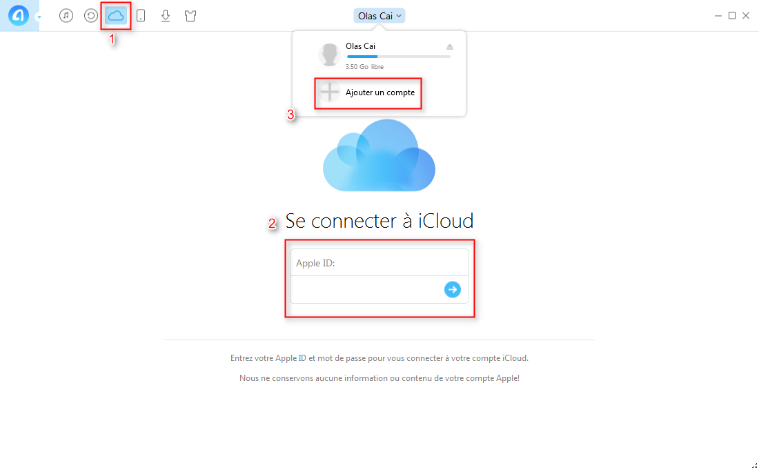 Comment transférer des données d’un identifiant Apple vers un autre – étape 1