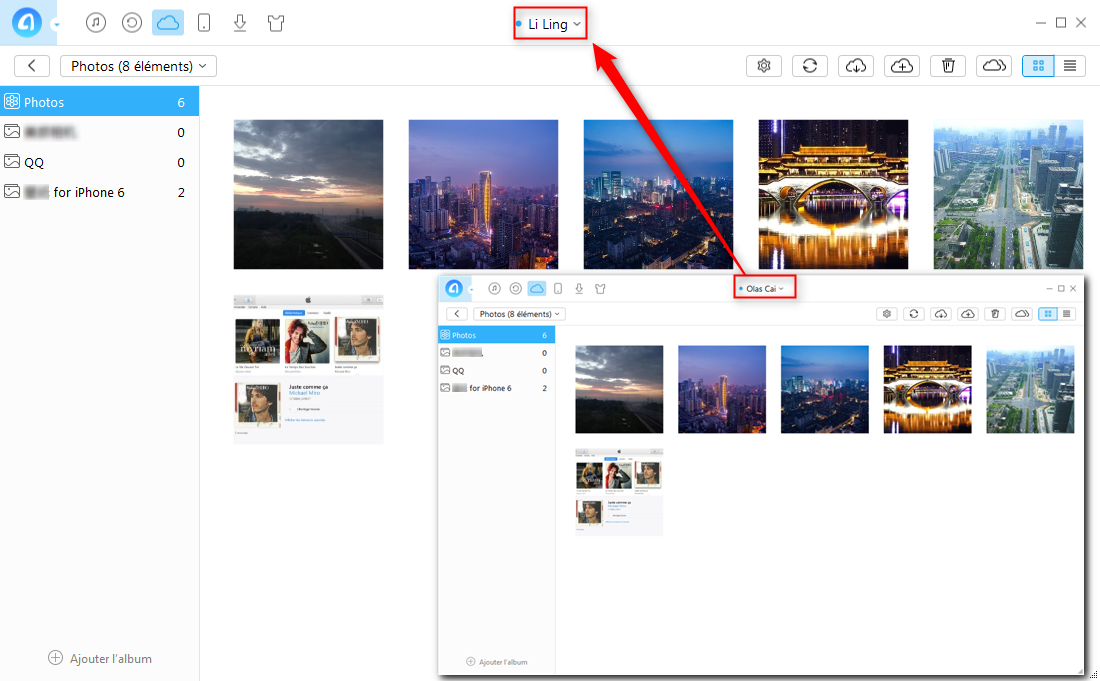 Comment transférer des données entre iCloud – étape 3