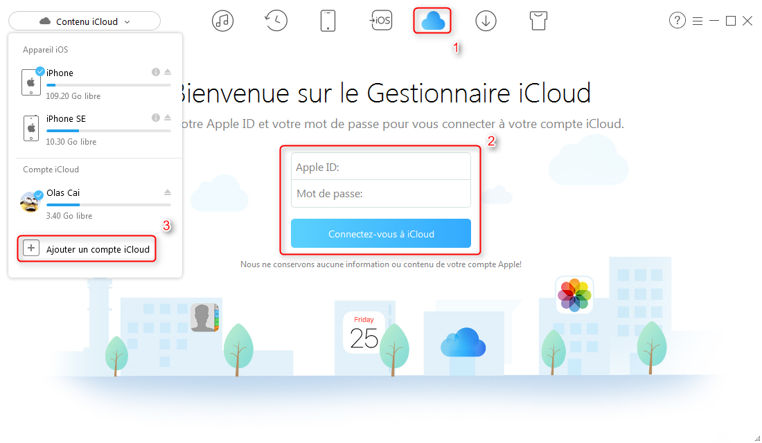 Comment transférer des données d’un identifiant Apple vers un autre – étape 1