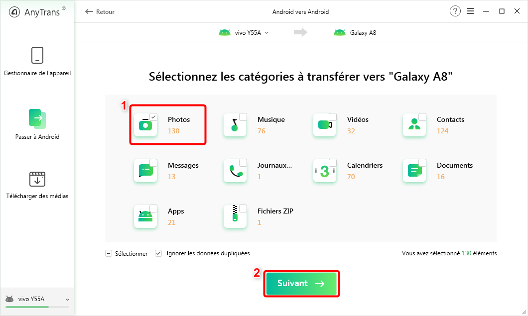 comment transferer photos iphone vers tablette android