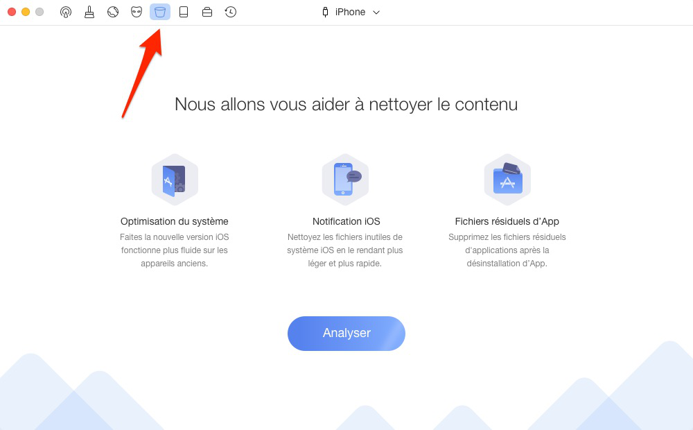 Effacer les caches d'App- étape 1