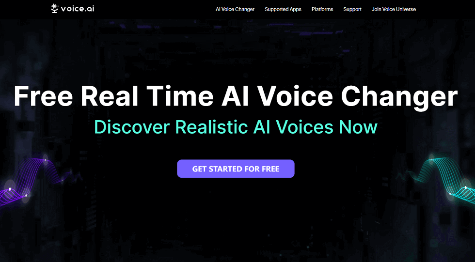 Voice.ai - Page de produit