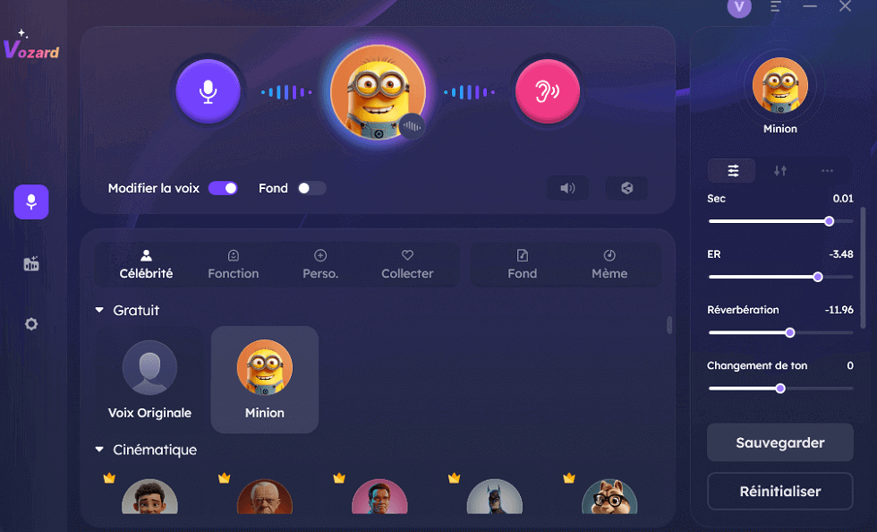 Vozard - Effet vocal de Minion