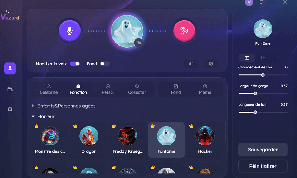 Vozard - effet vocal Fantôme