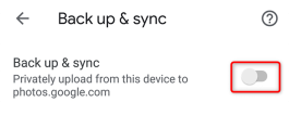 attiva backup e sincronizzazione in google foto per il tuo dispositivo