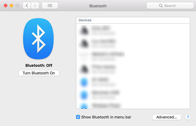 attiva il bluetooth su mac