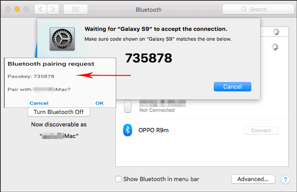 Backup Huawei a Mac con blutooth 1