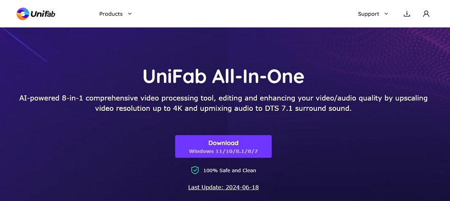 Il miglior potenziatore video AI: UniFab