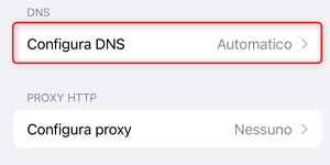 Cambia il DNS di una rete WiFi
