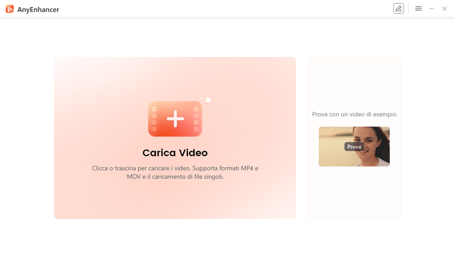 Carica il tuo video su AnyEnhancer