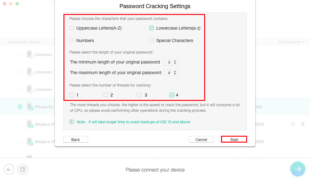 come recuperare la password di backup iphone in modo gratuito - passaggio 3come recuperare la password di backup iphone in modo gratuito - passaggio 3