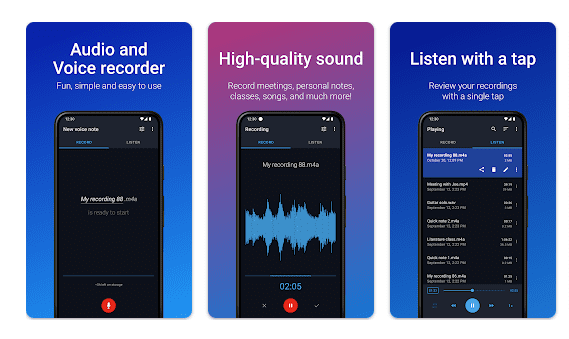 Easy Voice Recorder su Android