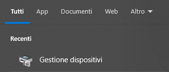 Scegli l'opzione Gestione Dispositivi