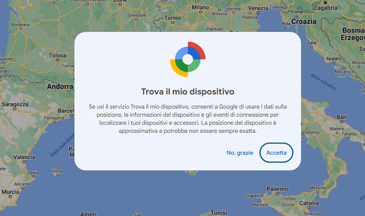 Google Trova il mio Dispositivo