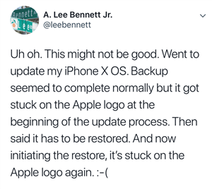 iphone ipad bloccato sul logo apple