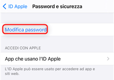 modifica password tramite autenticazione a due fattori
