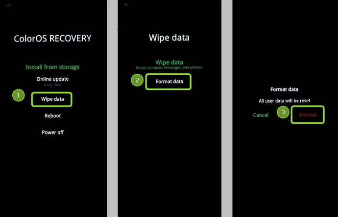 Modalità di ripristino Oppo