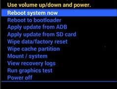 Seleziona Reboot System Now