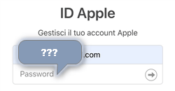 Reimposta password ID Apple
