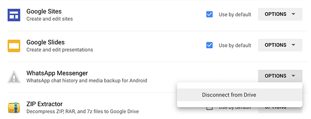rimuovere il backup di whatsapp da google drive
