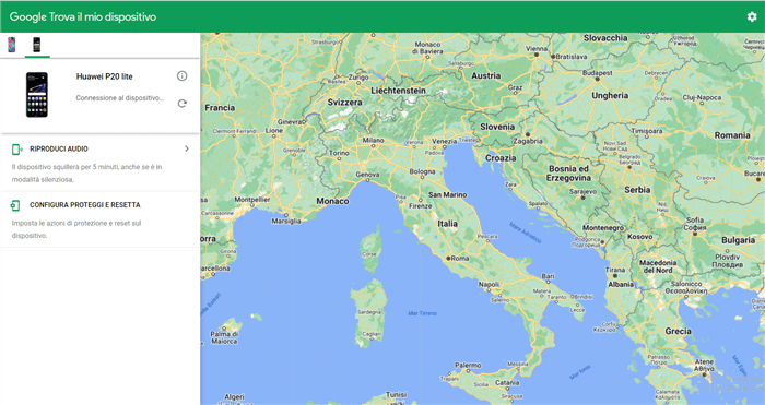 Sblocca Android con Find my Device
