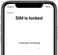 iPhone SIM bloccata