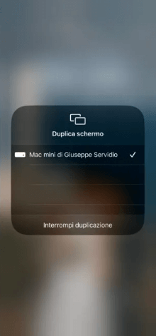 Seleziona Duplica schermo