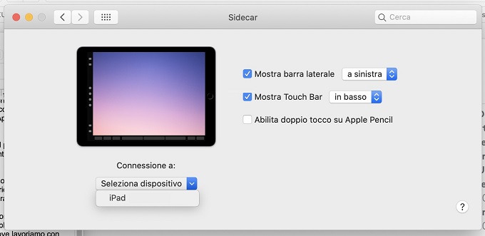 Seleziona Dispositivo per Usare l’iPad come Secondo Monitor