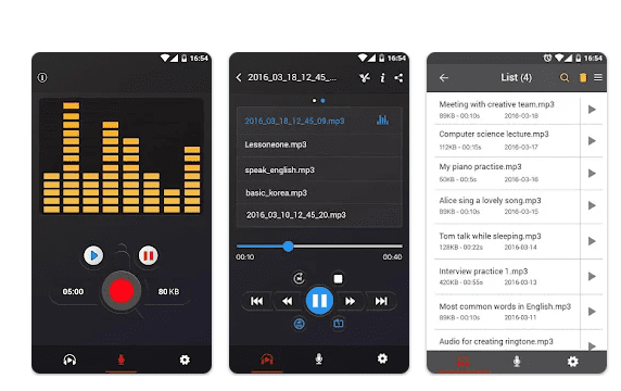 Voice Recorder App su Android