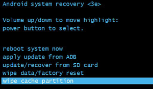 Wipe Cache Partition