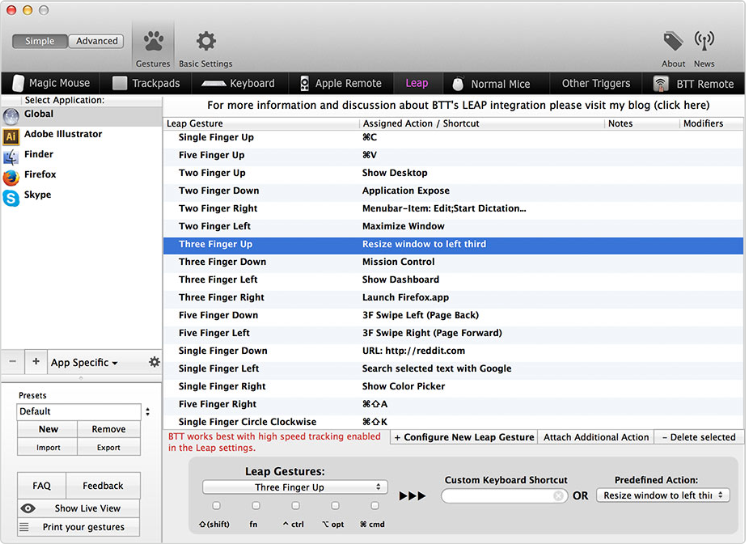 おすすめのEl Capitanアプリ - Better Touch Tool