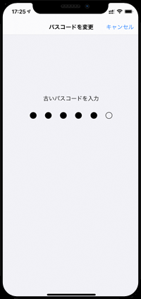 パスコードを再度入力