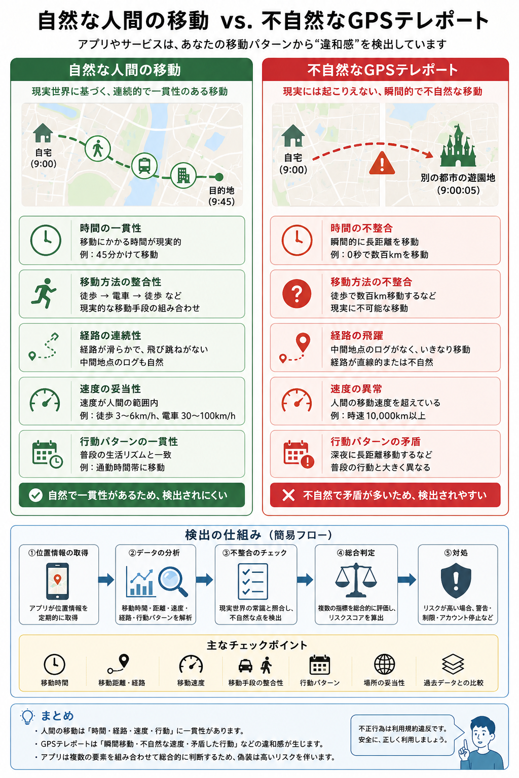 偽GPSの検出方法を示すフローチャート