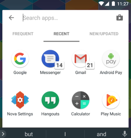 未読件数を表示するアプリ - Nova Launcher