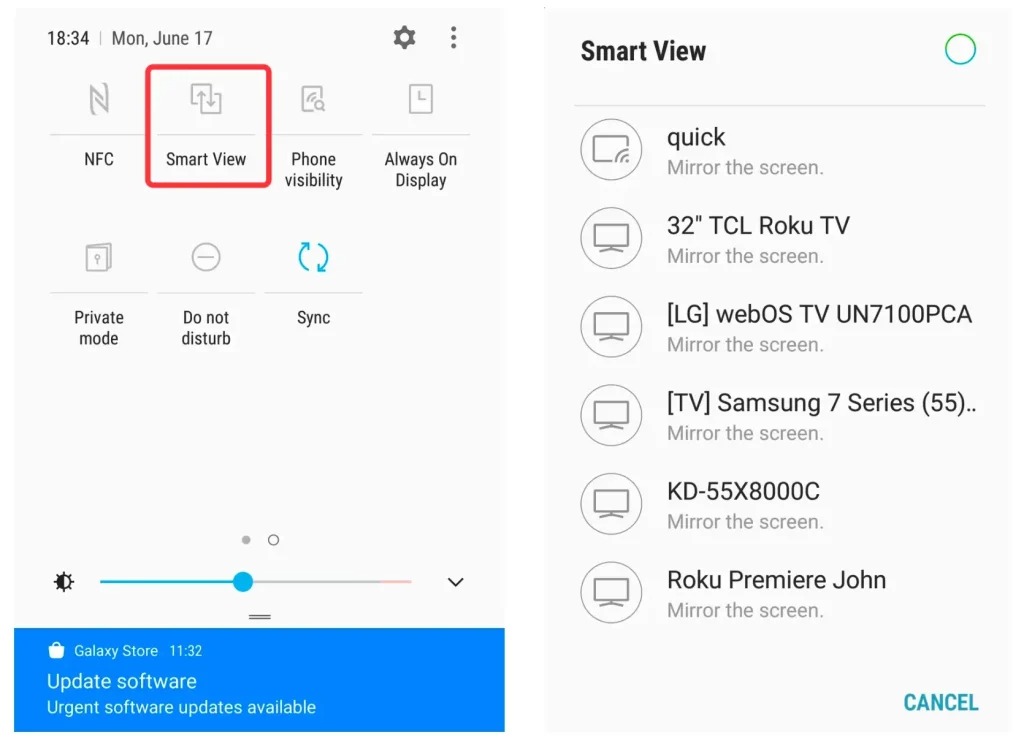 無線でGalaxyデバイスの画面をテレビに映す方法