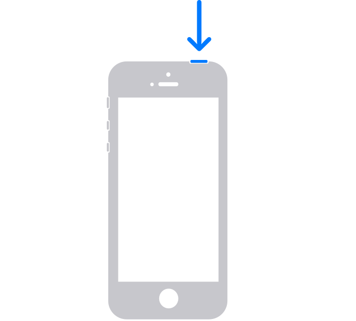 iPhone SE (第 1 世代)、5 以前を再起動する