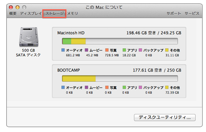 Macのハードディスク容量を確認する方法