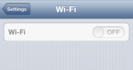 iOS 6.1.3にアップデートした後で、iPhone 4SのWi-Fiがグレーで表示について
