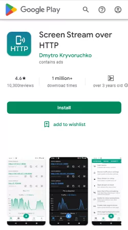 Screen Stream over HTTP