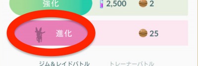 進化シルエットを必ず確認する