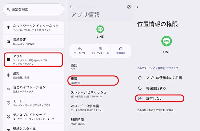 「許可しない」