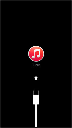 iTunesに接続の画面が表示される