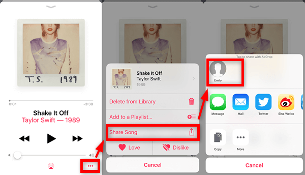 AirDropでiPhoneからiPadへ音楽を転送する方法 3