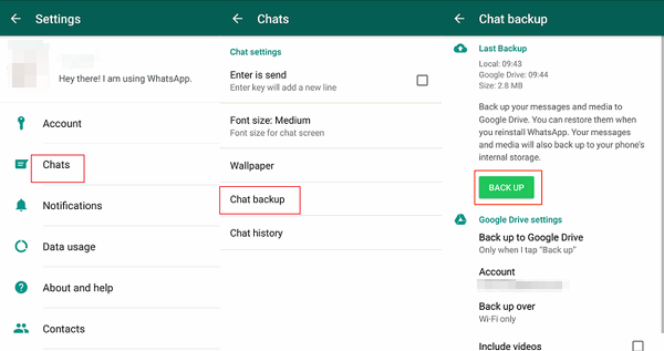 Een back-up maken van WhatsApp-chats op Android