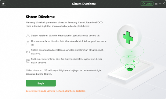 Yeşil çarpı işaretli telefon ekran görüntüsü