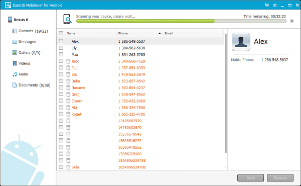 EaseUS MobiSaver Android veri kurtarma root ve tarama gereksinimi
