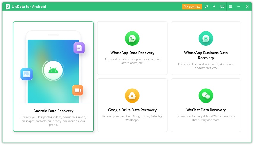 Tenorshare UltData Android WhatsApp ve Google Drive veri kurtarma seçenekleri